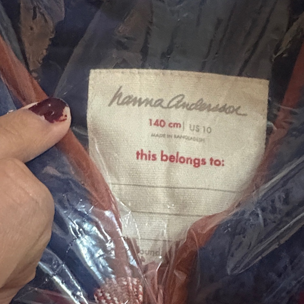 Hanna Andersson Blue and Brown Kids Vest - Picture 2 of 4